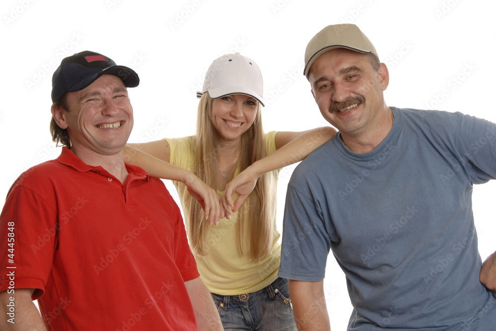 smiling people in caps smiling people in caps
