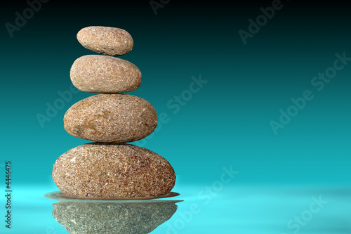 Balancing stones in water