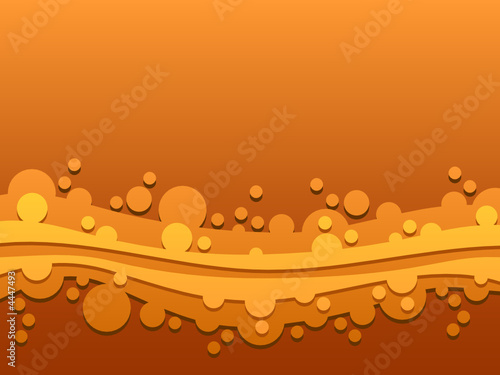 orange abstract background with bubbles