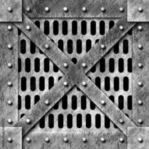 Metal cage door