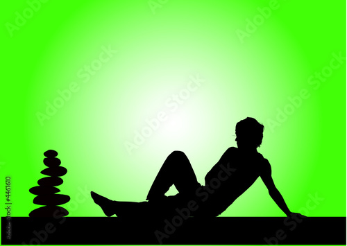 humain se reposant 