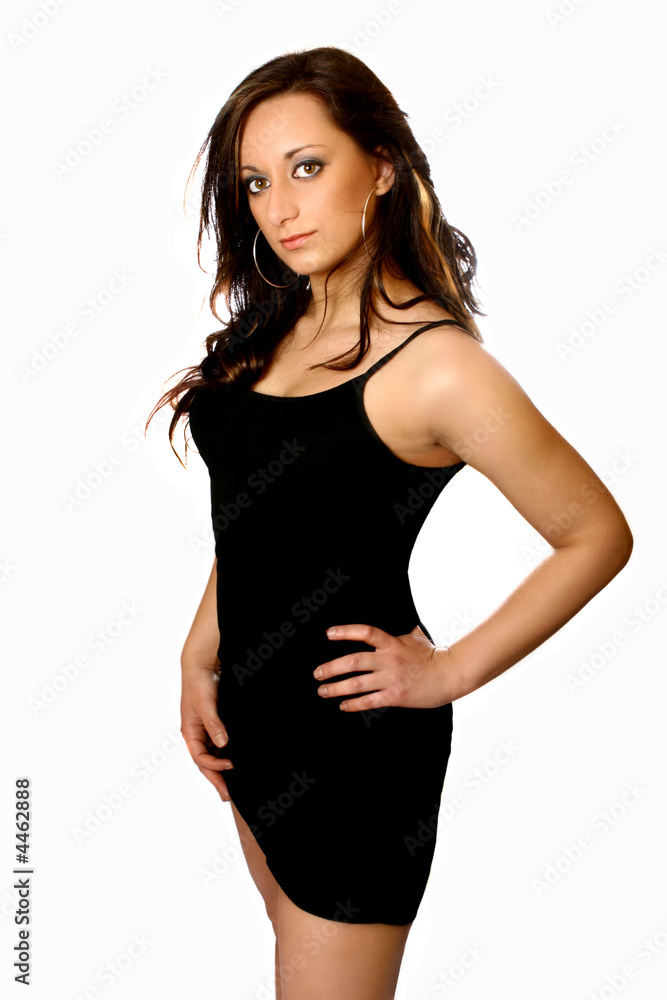 Beautiful Italian woman with long dark hair Beautiful Italian woman with long dark hair