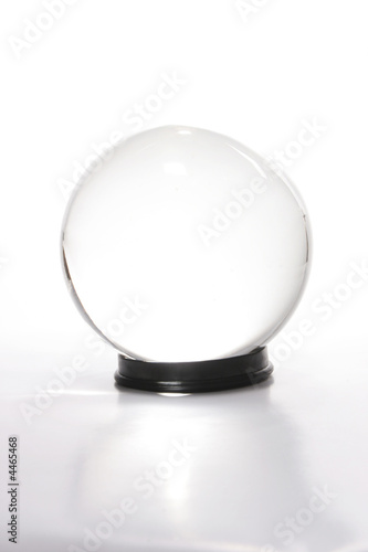 Crystal ball against white