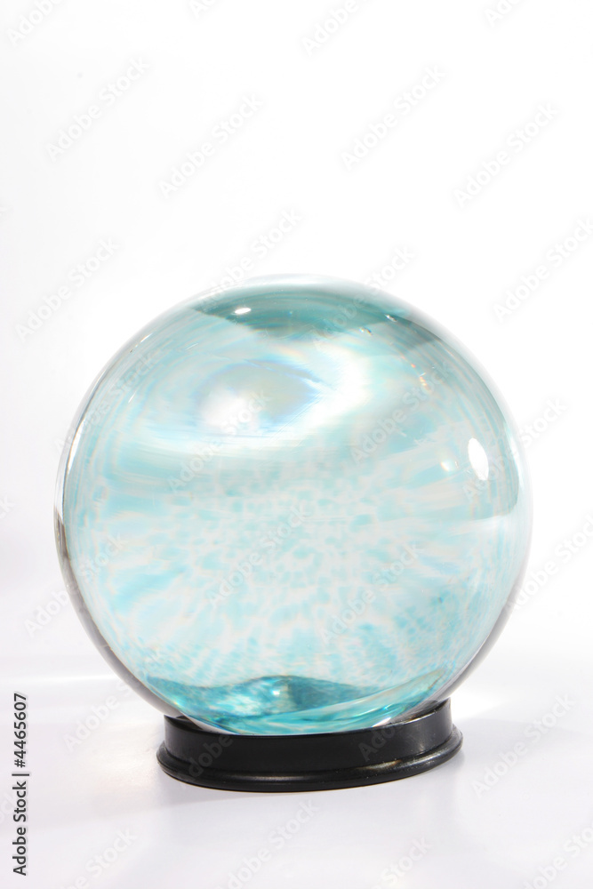 Crystal ball with swirling blue Crystal ball with swirling blue