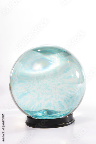 Crystal ball with swirling blue