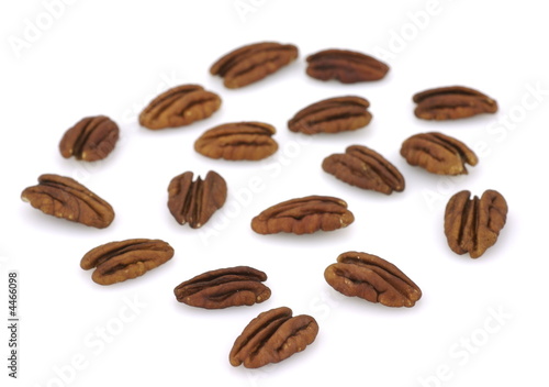 Pecans isolated on white back ground