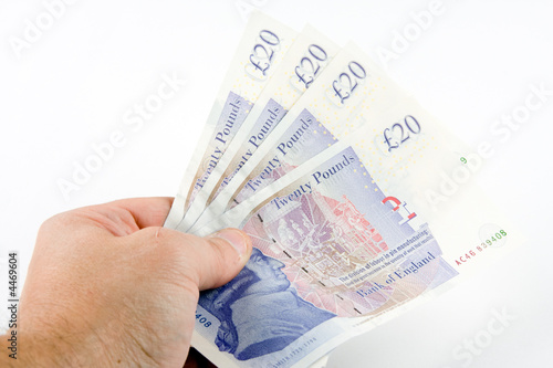Tableau sur toile Hanidng over cash