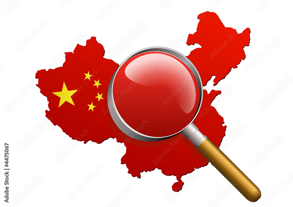 Fototapeta premium Analyse de la Chine rouge (général)