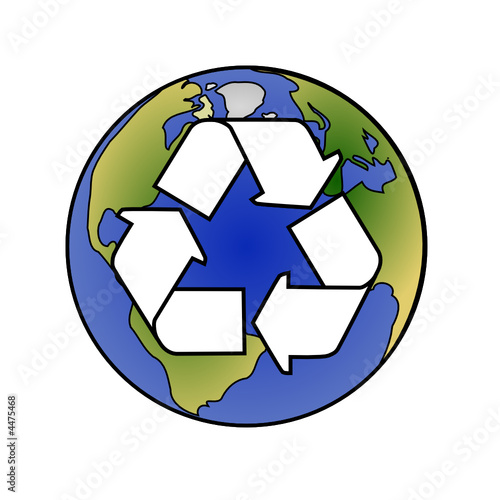 Vector Recycling Globe
