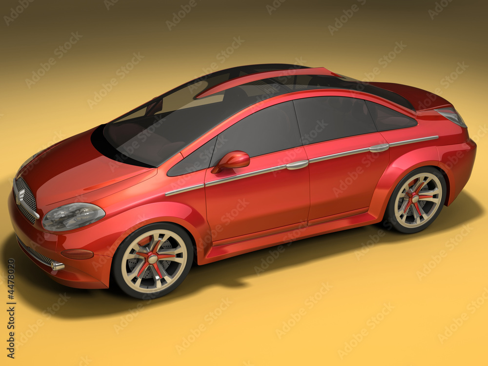 Concept design of a sportive sedan car Concept design of a sportive sedan car