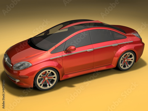 Concept design of a sportive sedan car