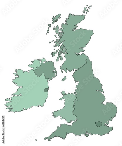 Photography Map of United Kingdom and Ireland