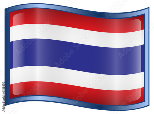 Free Download Thailand Flag icon, isolated on white background. - GFXLoad
