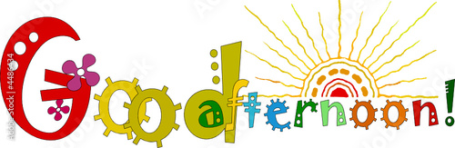 inscription_good afternoon!_vector