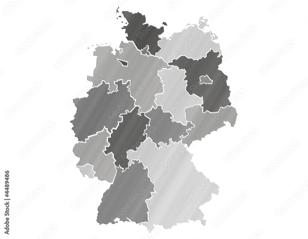 Fototapeta premium Carte Allemagne Camaieu Argent