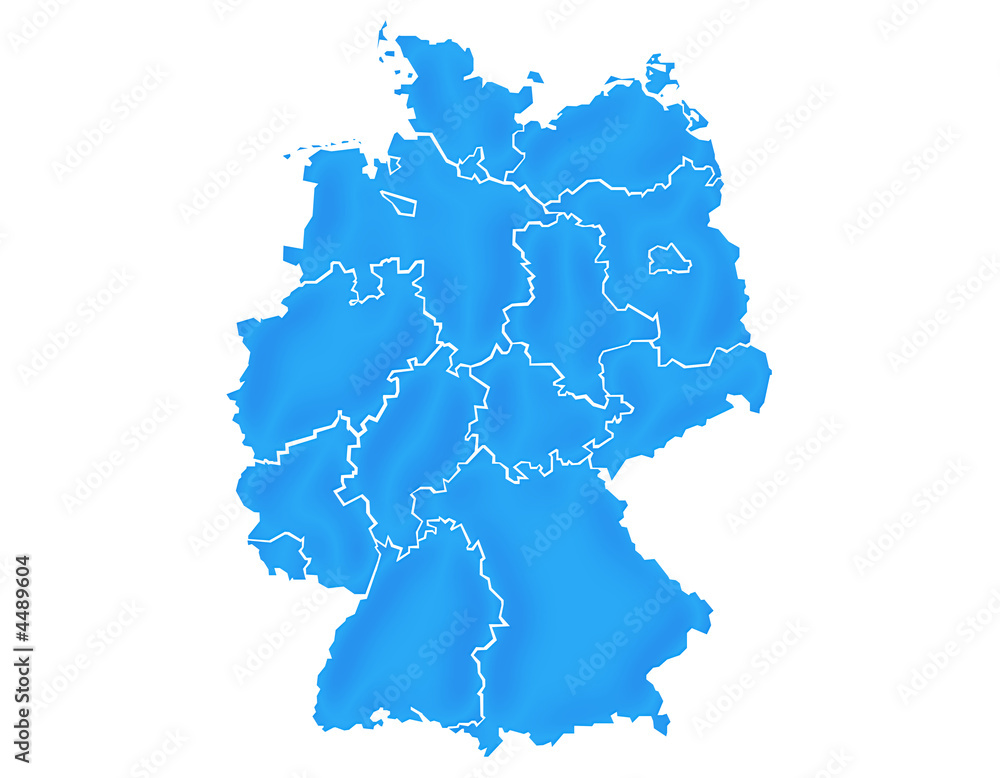 Carte Allemagne Bleu Satin