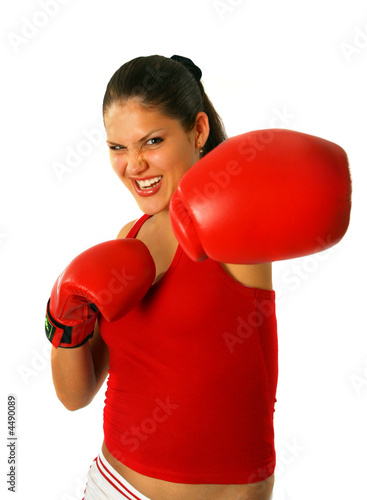 Sexy girl with boxing gloves
