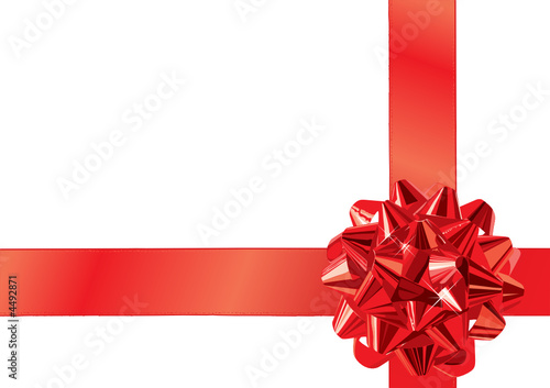 Red Gift Bow (editable vector or XXL jpeg image)