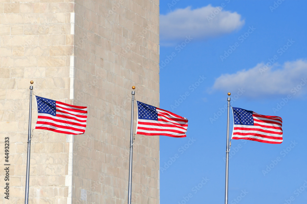 Flags at Washington Monument