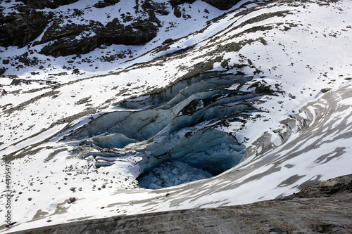 Doline im Gletscher