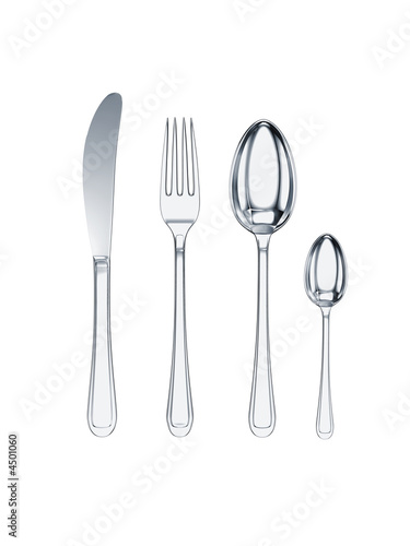 knife, fork, spoon, tea-spoon 