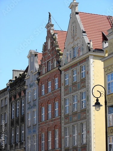 Colorful buildings in Old Town in Gdańsk (Poland)
