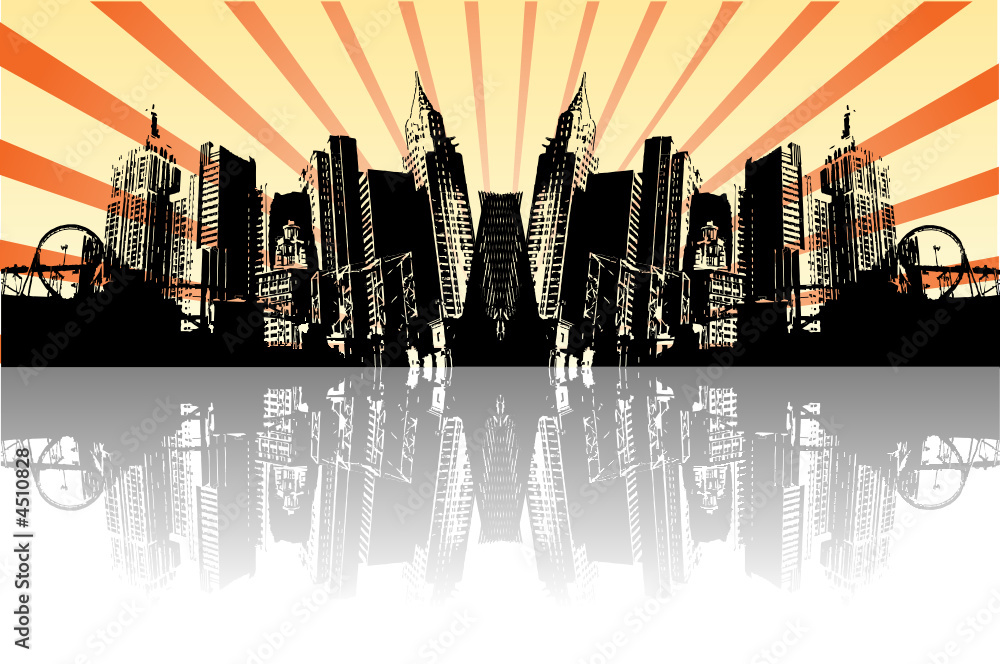 custom made wallpaper toronto digitalVector city.