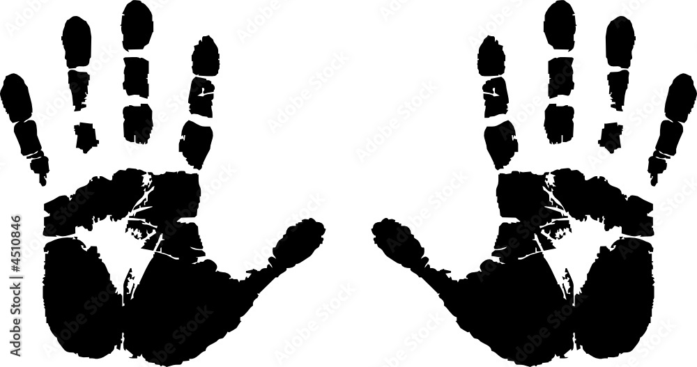 Vector hand prints.
