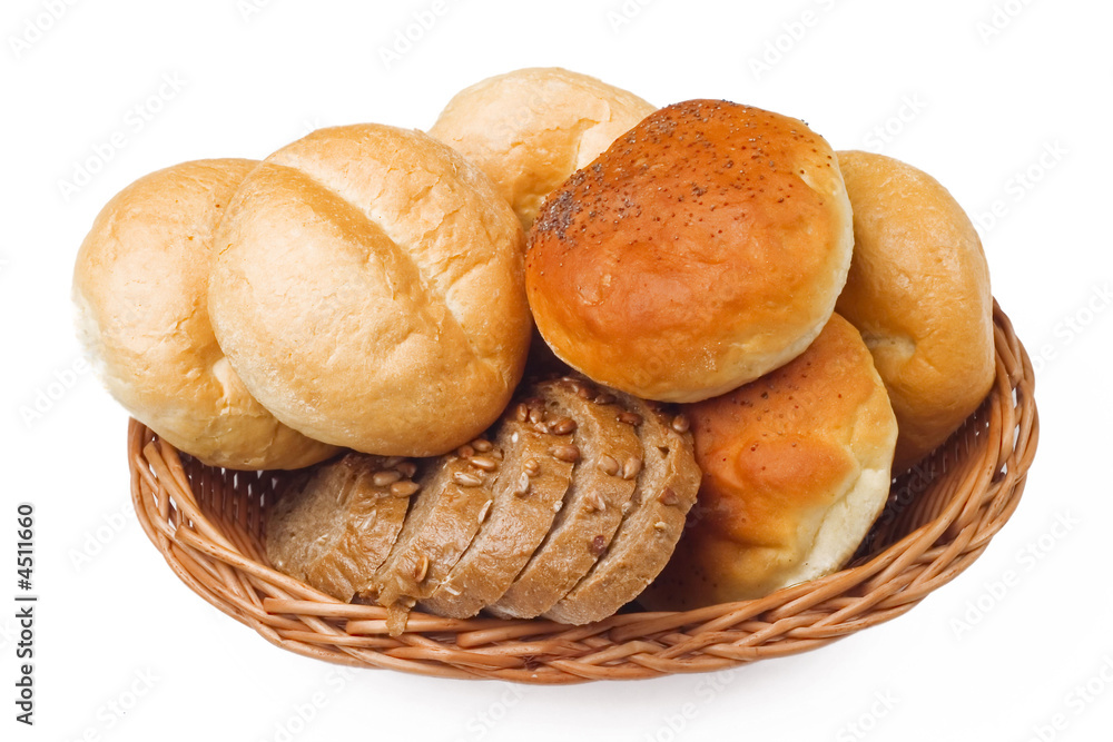Delicious rolls and bread