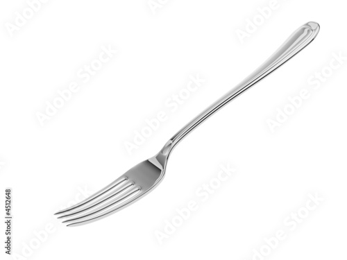 fork silver isolated  
