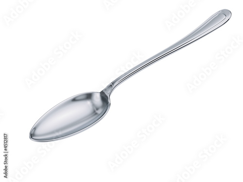 spoon silver isolated  