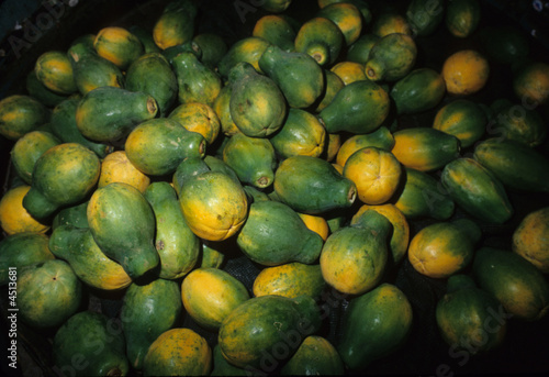 Papaya fruit, Big Island, Hawaii USA