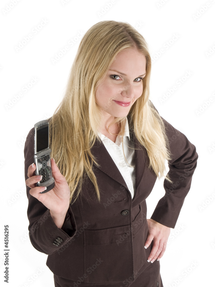 blonde businesswoman with cell phone blonde businesswoman with cell phone