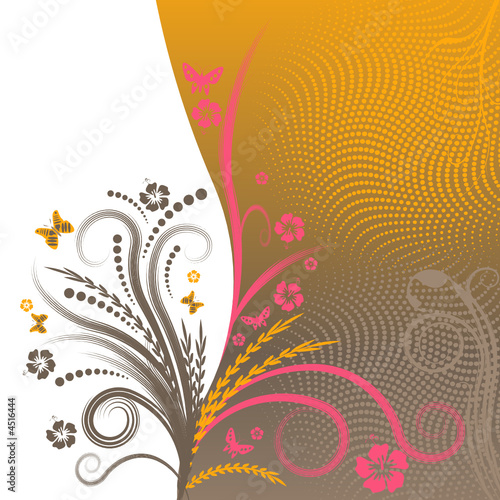 beautiful abstract vector floral design