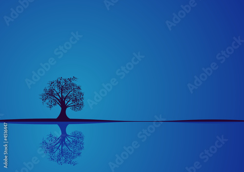 beautiful abstract vector winter tree design