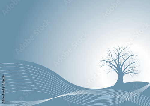 beautiful abstract vector winter tree design