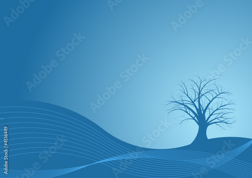beautiful abstract vector winter tree design