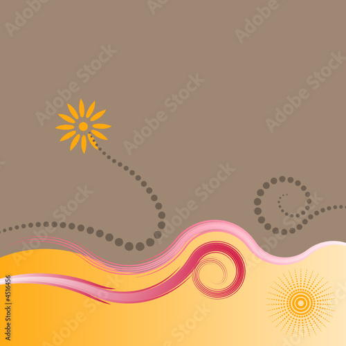 beautiful abstract vector floral design