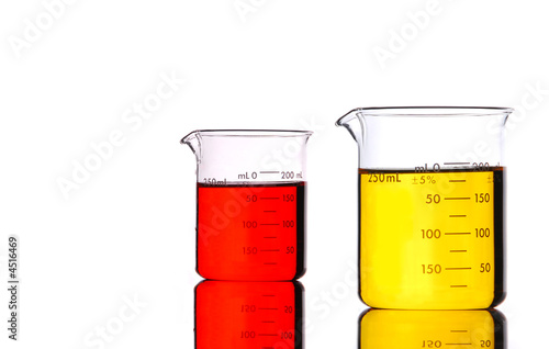 Red and Yellow Beakers
