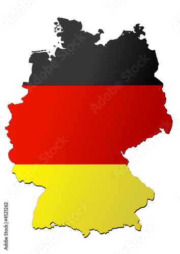 Carte d Allemagne  drapeau 