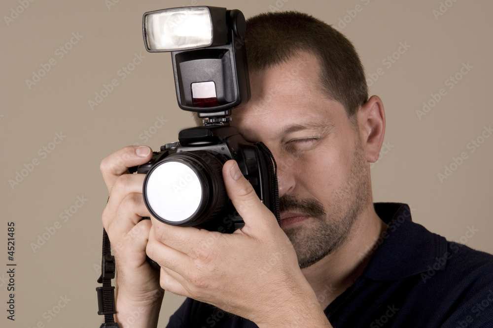 man with digital camera man with digital camera