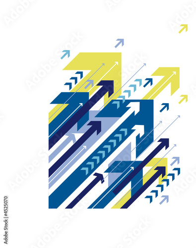 Blue arrows background design
