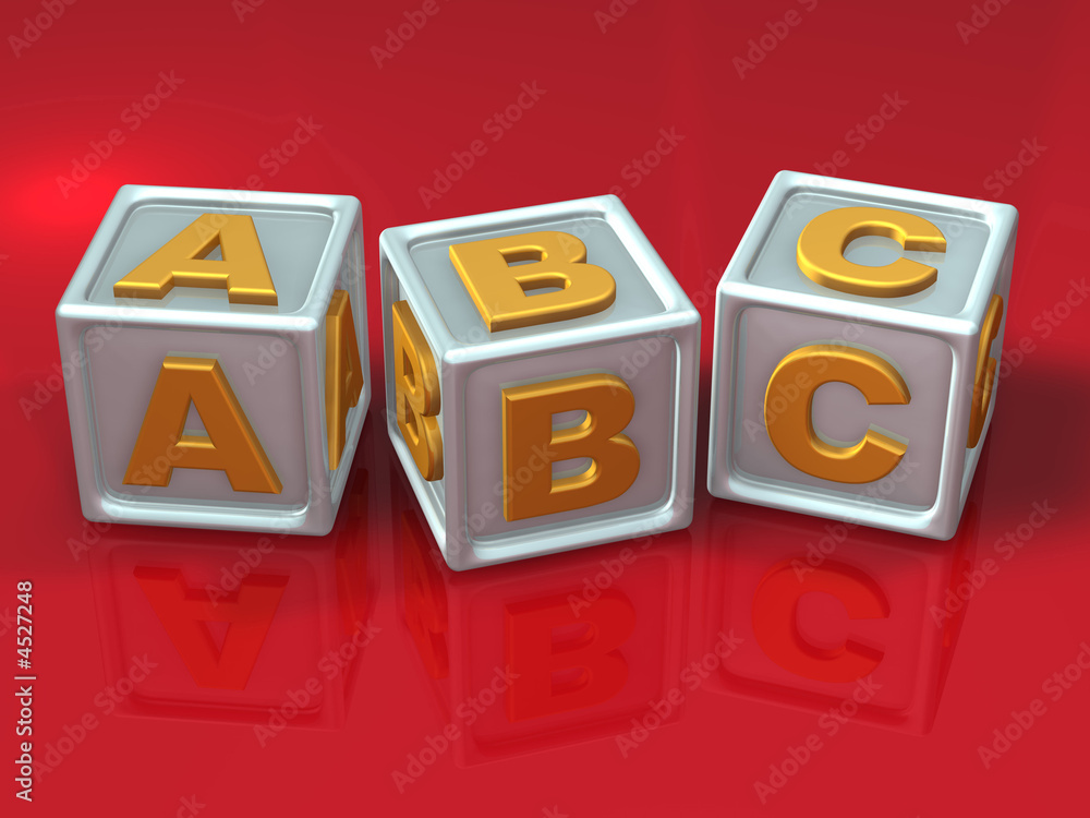 block letters - 3d concept illustration block letters - 3d concept illustration