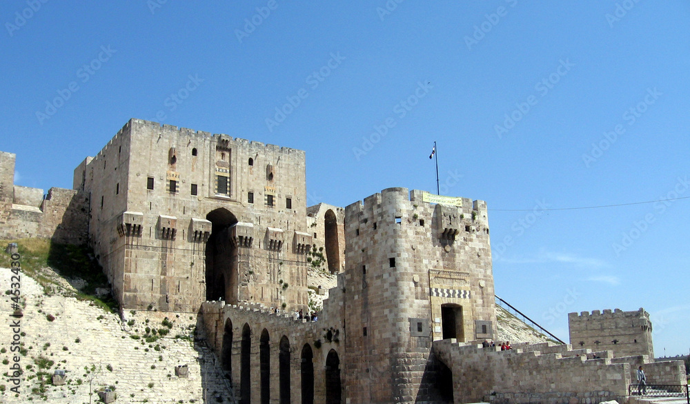Citadel in Aleppo - entranceway with moat