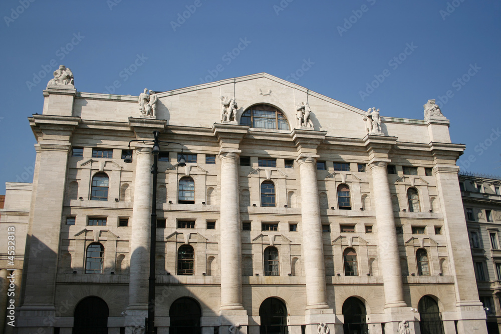 Naklejka premium Borsa Stock exchange Milan