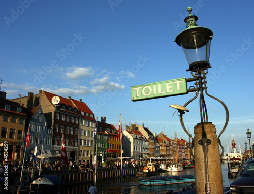 Photography toilet sign