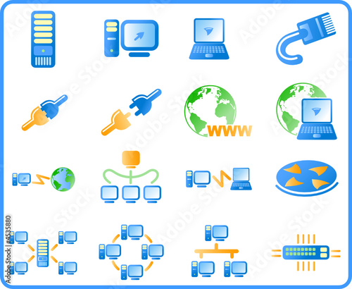 Network vector iconset