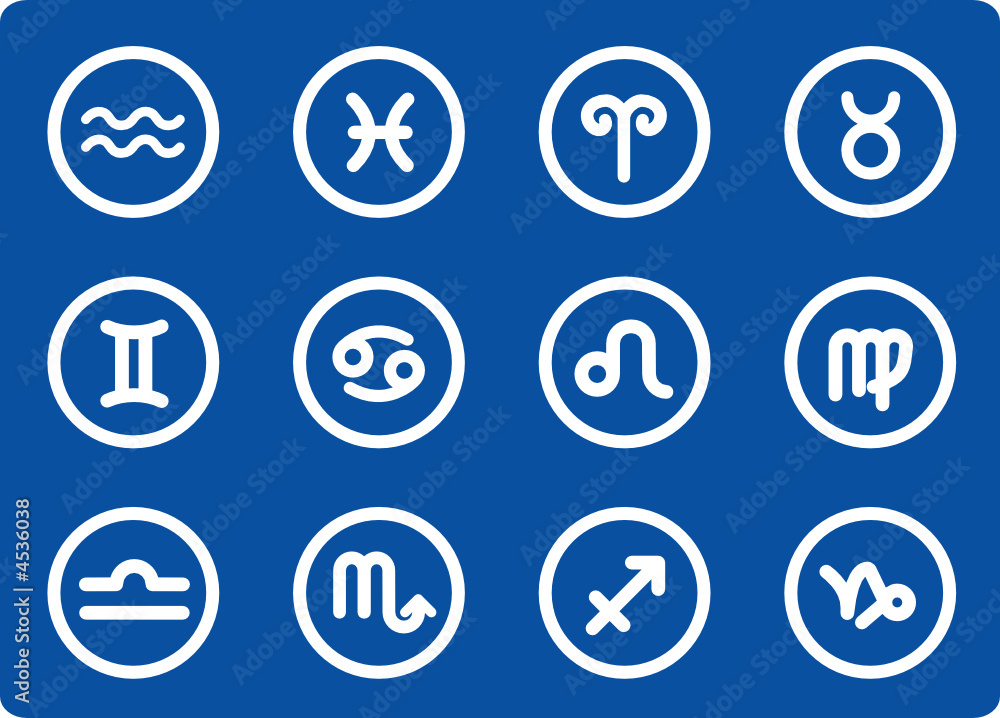 Zodiac vector iconset Zodiac vector iconset