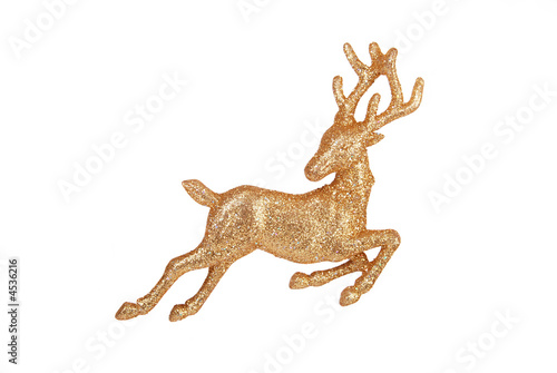 Wallpaper Mural Leaping reindeer glitter Christmas ornament – isolated on white Torontodigital.ca