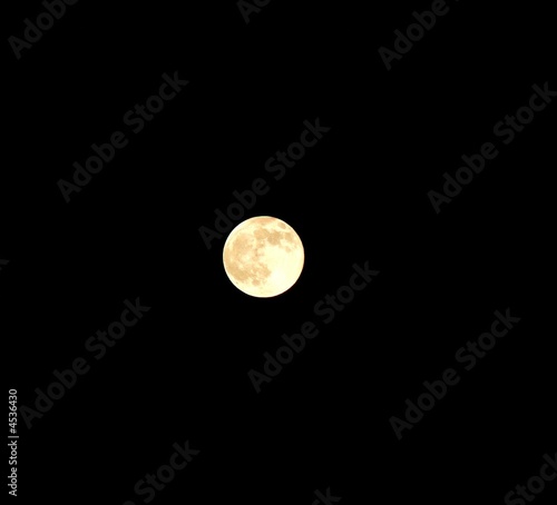 Yellow Colored Full Moon